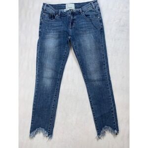 One Teaspoon Freebirds II Jeans Womens Sz 28 Distressed Frayed Hem Fitted Leg‎